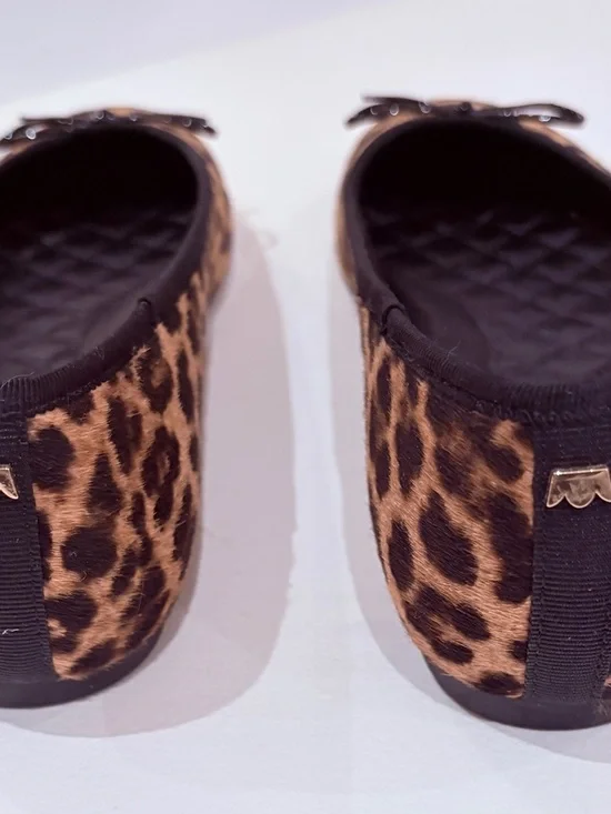 Birdies Leopard-Print Ballet Flats in Tan and Black - Picture 4 of 6